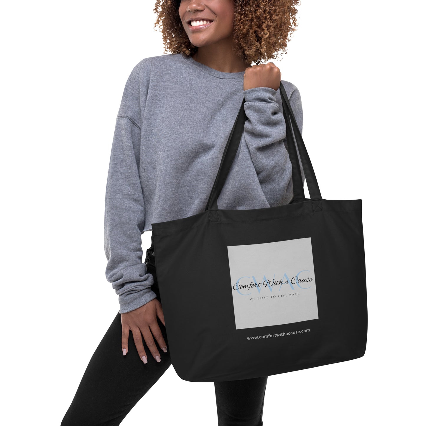 Large Organic Cotton Tote Bag - Comfort With A Cause