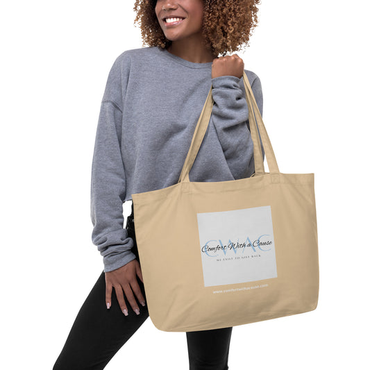 Large Organic Cotton Tote Bag - Comfort With A Cause